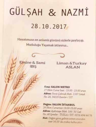 Düğün - Gülşah İBİŞ & Nazmi ASLAN (28.10.2017)