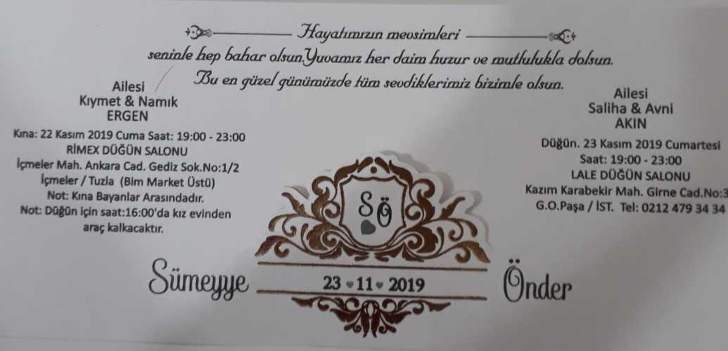 Düğün - Sümeyye ERGEN & Önder AKIN (23.11.2019)