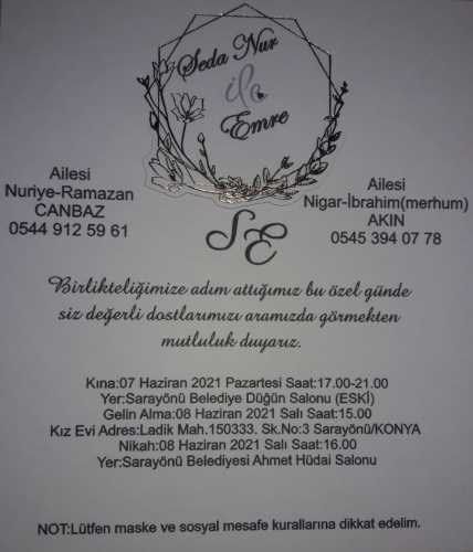  Düğün - Seda Nur CANBAZ & Emre AKIN (07.06.2021)