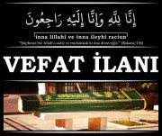 Vefat - Zühre YILMAZ (19.07.2025)