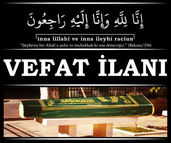 Vefat - Vesile YILMAZ (21.09.2025)