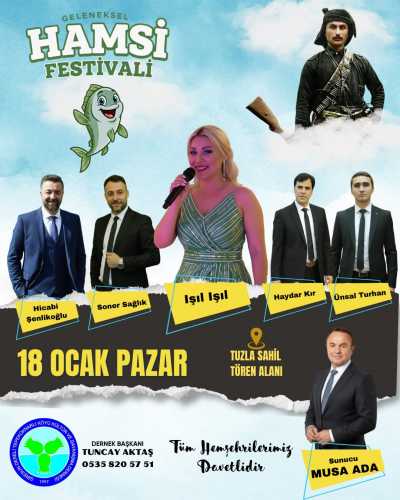 Tepeküknarlı Köyü 22. Hamsi Festivali 18 Ocak Pazar 2026 Tuzla Sahilinde